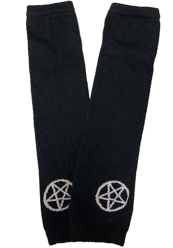 Knitted Pentagram | FINGERLESS GLOVES