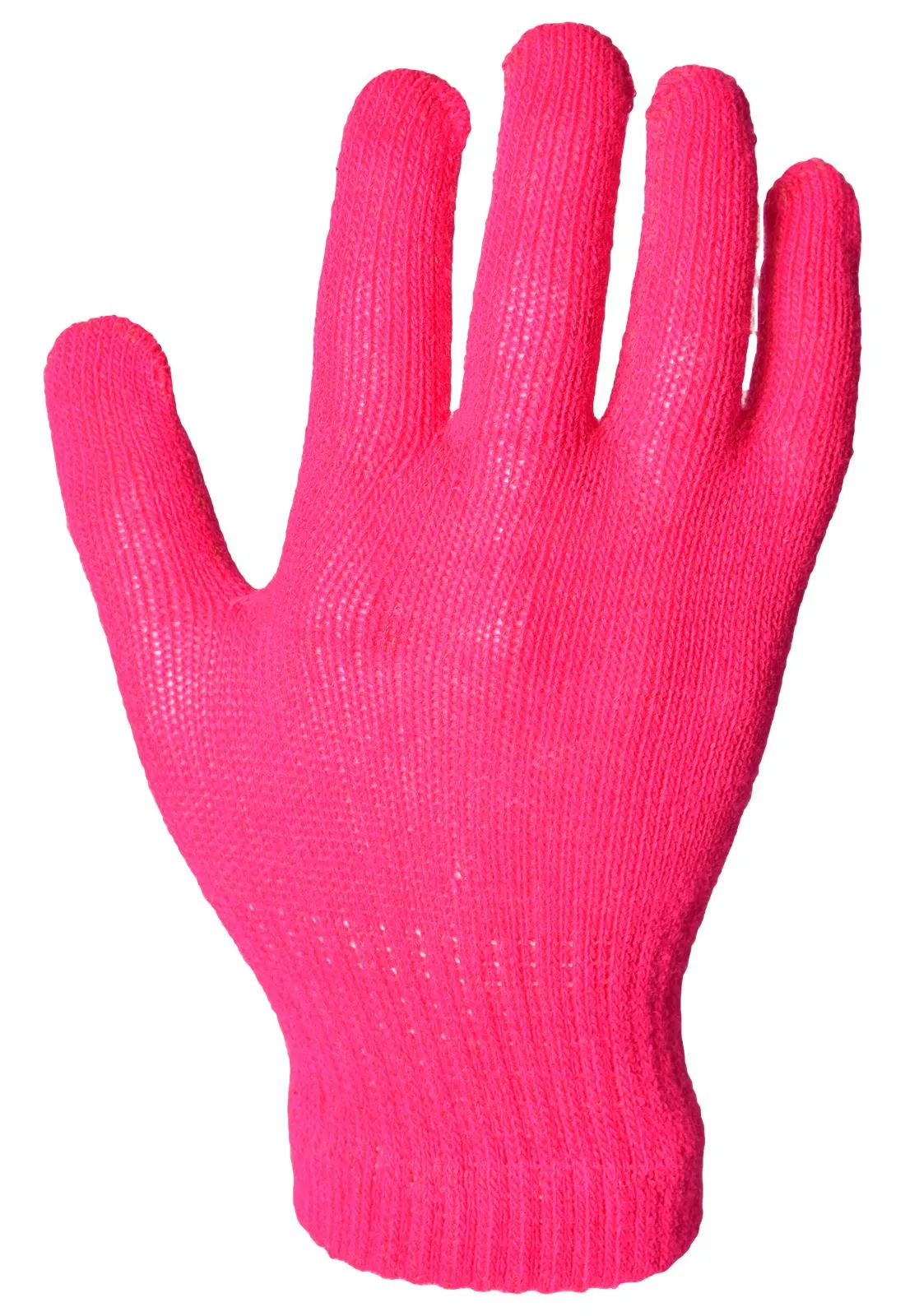 Ladies Striped Magic 2 in 1 Neon Fingerless Gloves