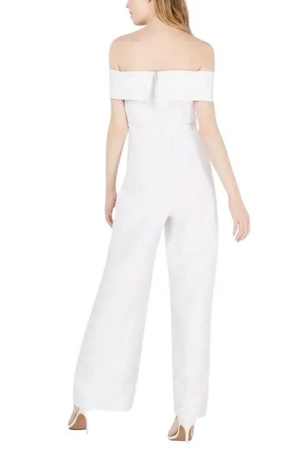 Laundry Spaghetti Strap Popover Zipper Back Elastic Waist Solid Crepe Jumpsuit