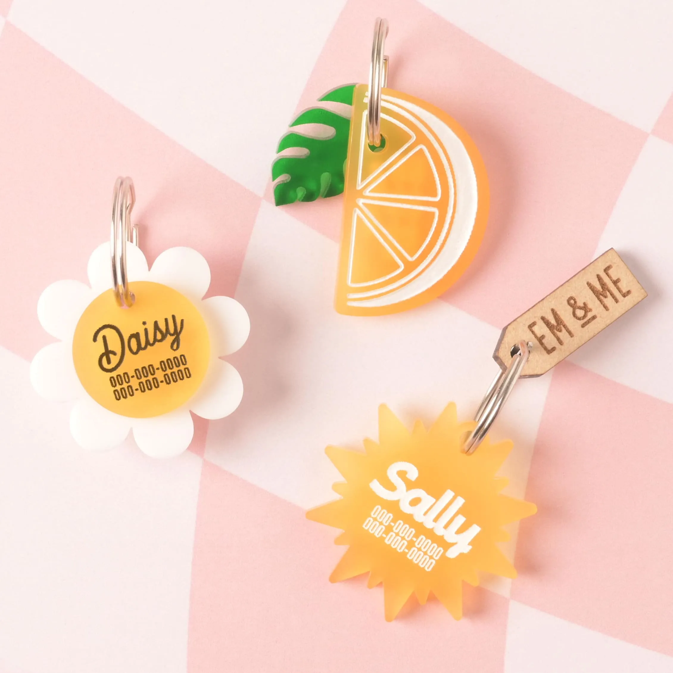 Lemon Wedge Personalized Pet Tag