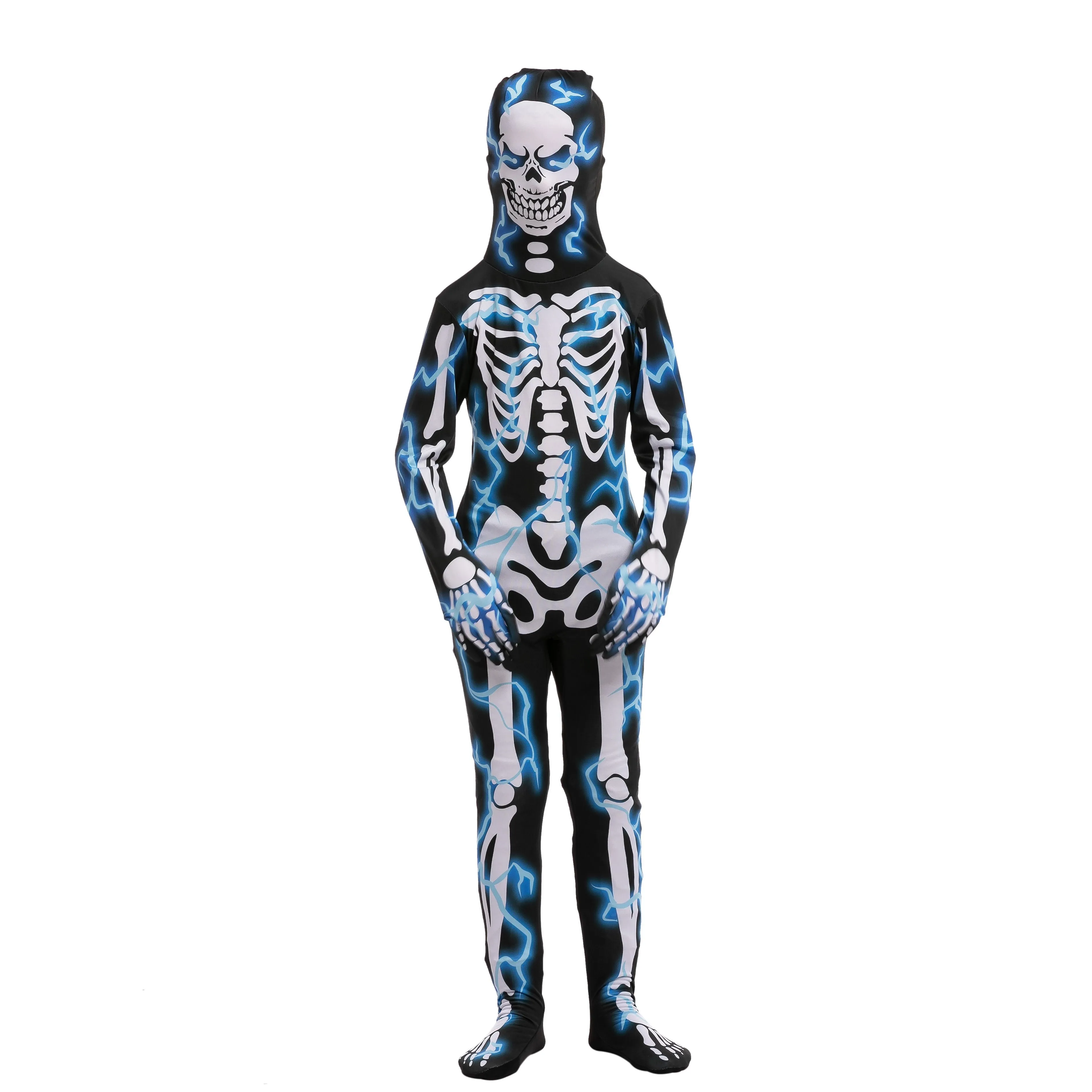 Lightning Skeleton Costume Cosplay- Child