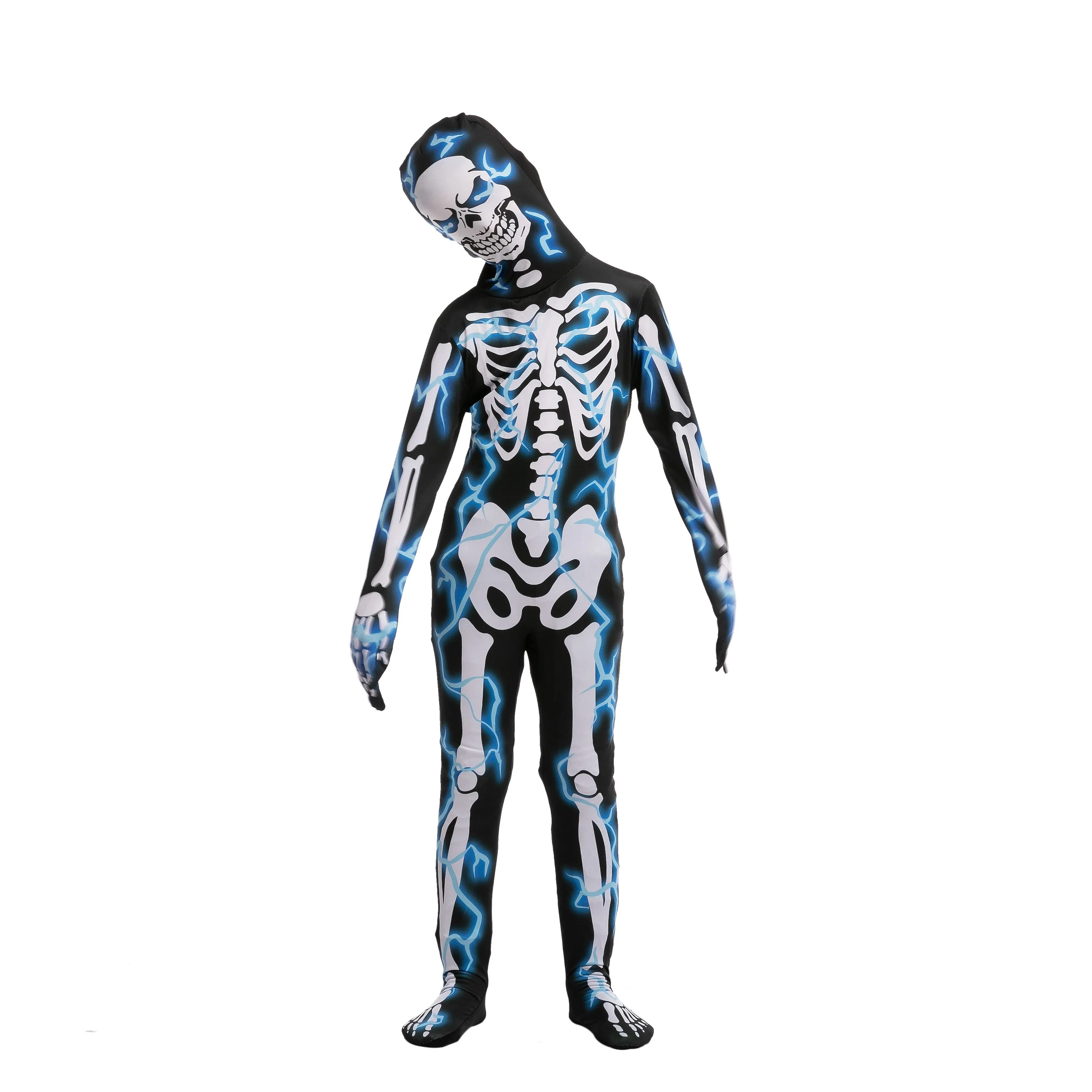 Lightning Skeleton Costume Cosplay- Child