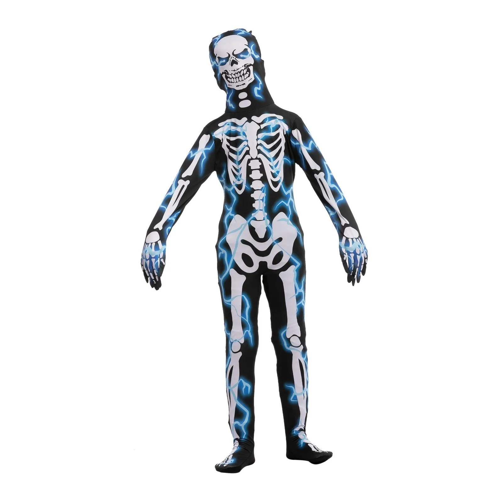 Lightning Skeleton Costume Cosplay- Child