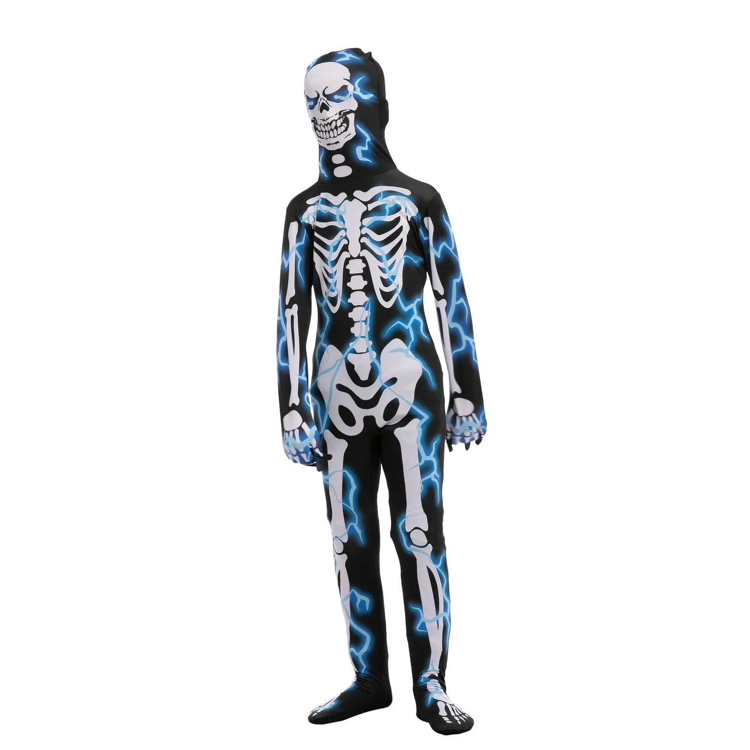 Lightning Skeleton Costume Cosplay- Child