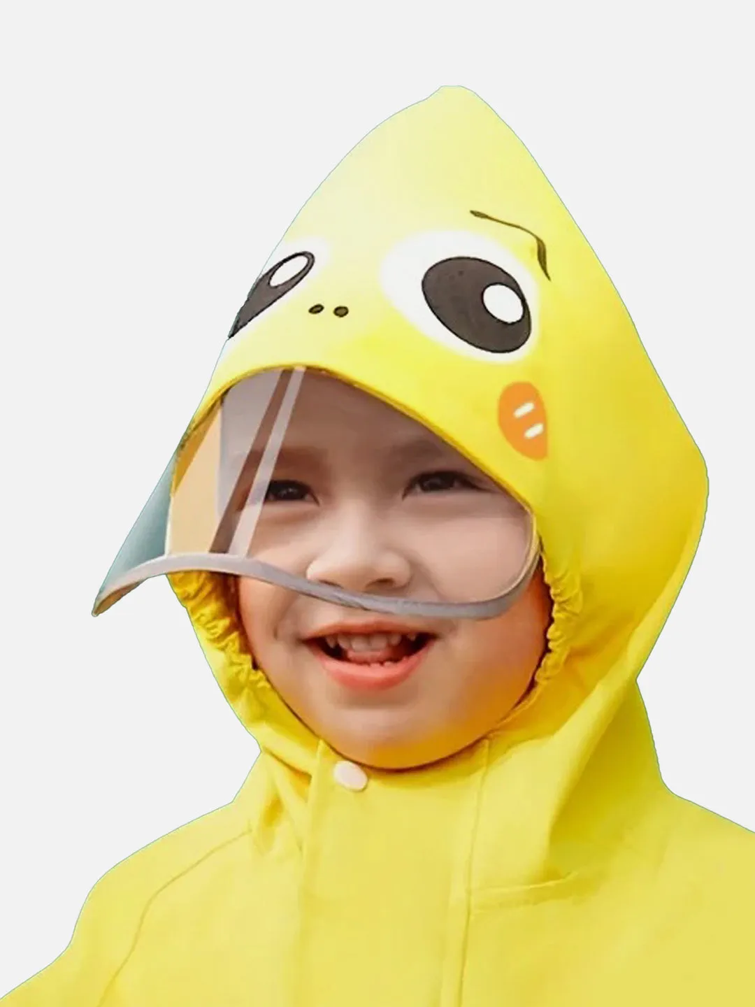 Little Surprise Box Yellow Parachute Dino theme full Jumpsuit Style Raincoat for Toddlers/Kids