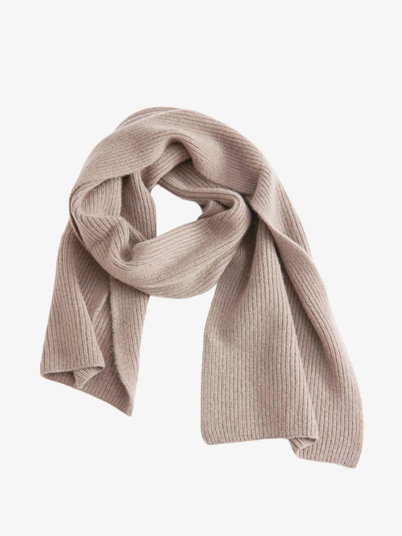 Long Cashmere Scarf Beige