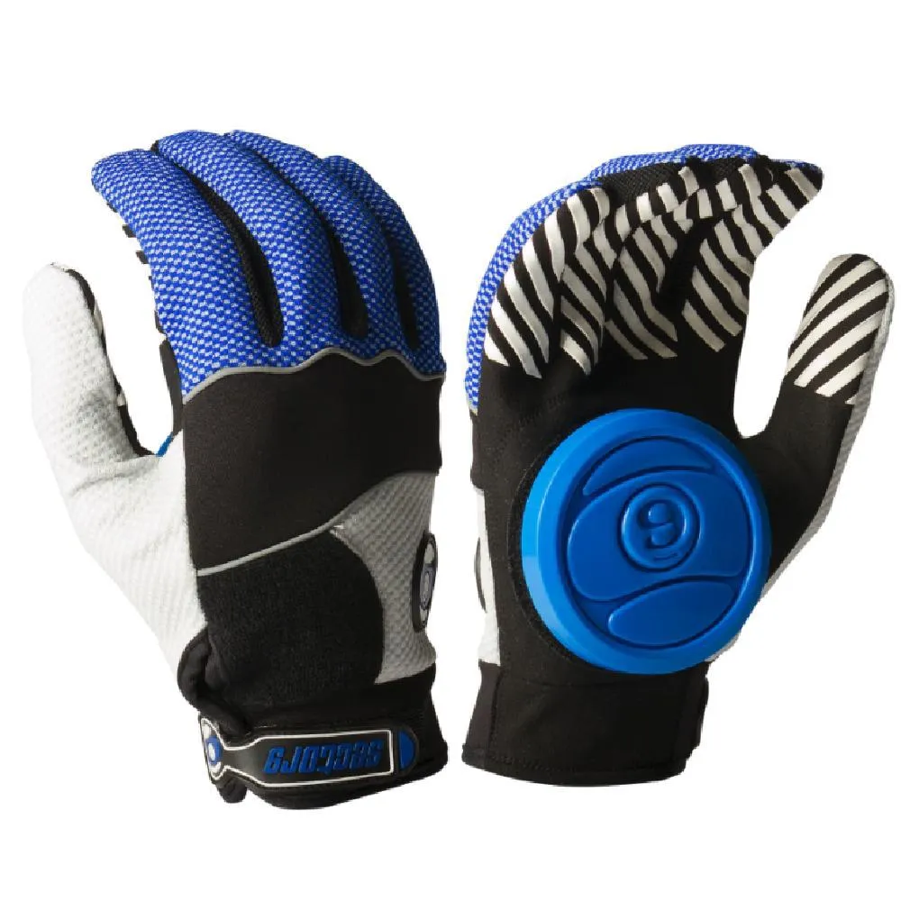 Longboard Downhill Sliding Gloves - Blue Puck