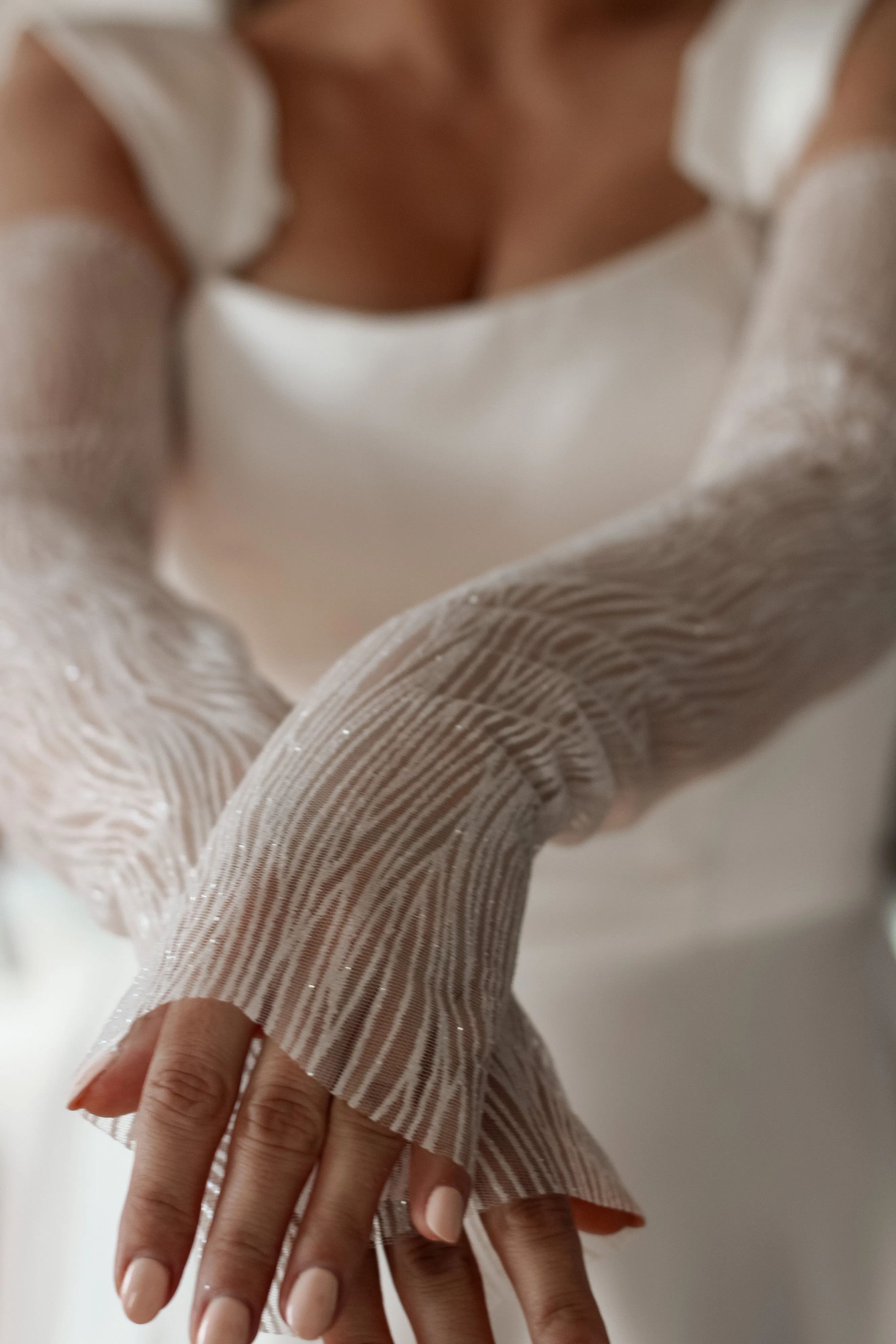 Luxury Fingerless Bridal Gloves