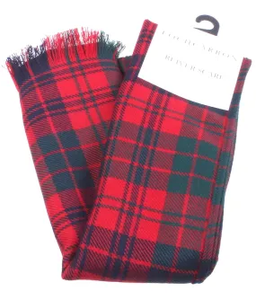 Luxury Lightweight Scarf in Ross Red Modern Tartan