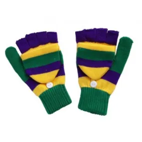 Mardi Gras Fingerless Gloves