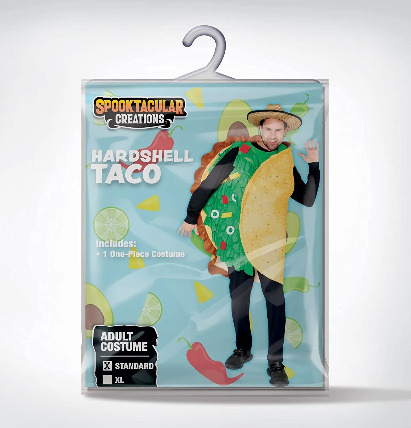 Men Hard Shell Taco Costume - Adult