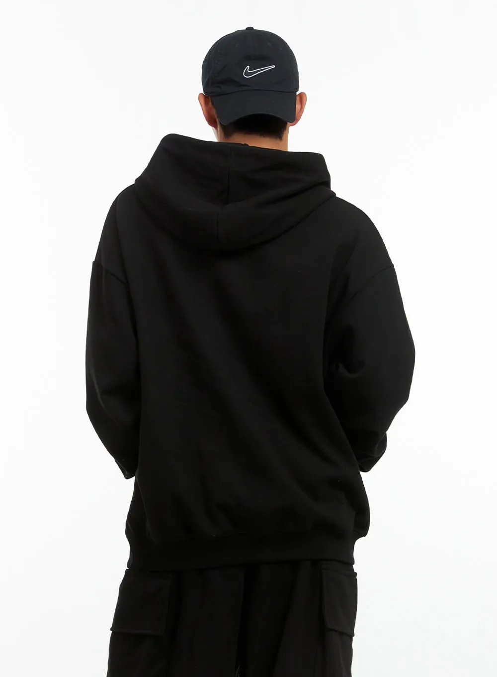 Men's Graphic Hooded Sweatshirt (Black) IS419