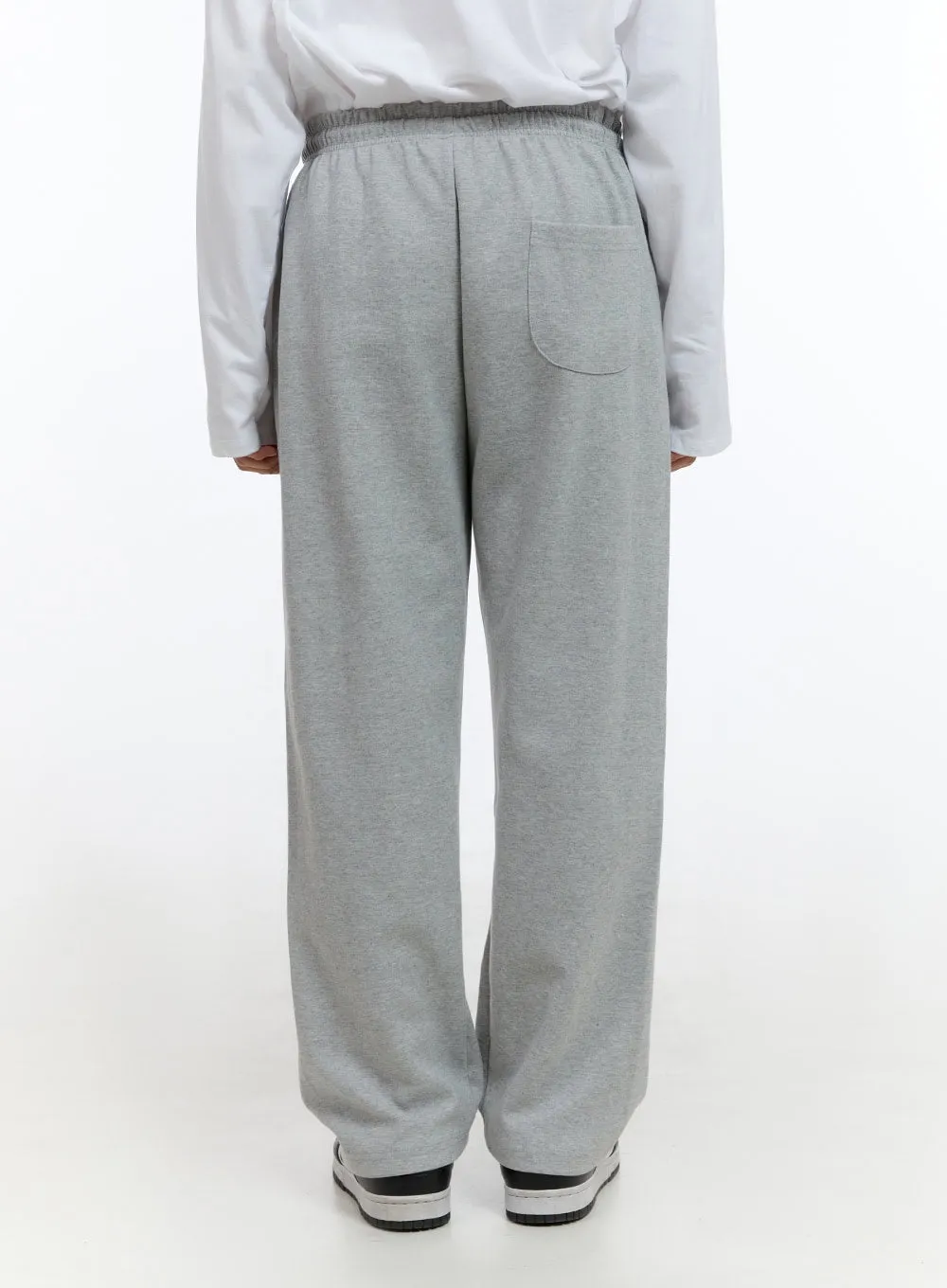 Men's Relaxed Fit Cotton Sweatpants (Gray) IS413