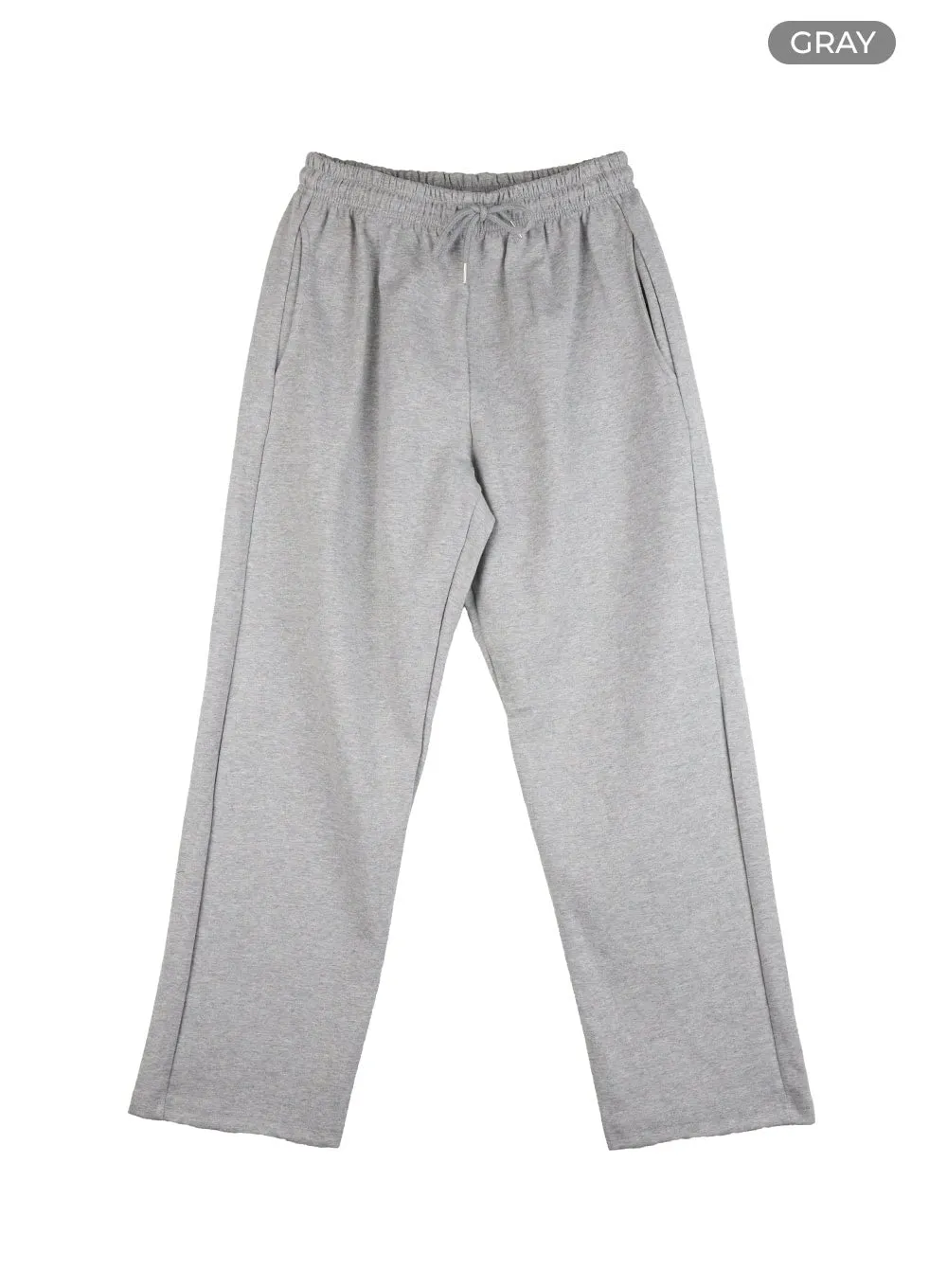 Men's Relaxed Fit Cotton Sweatpants (Gray) IS413