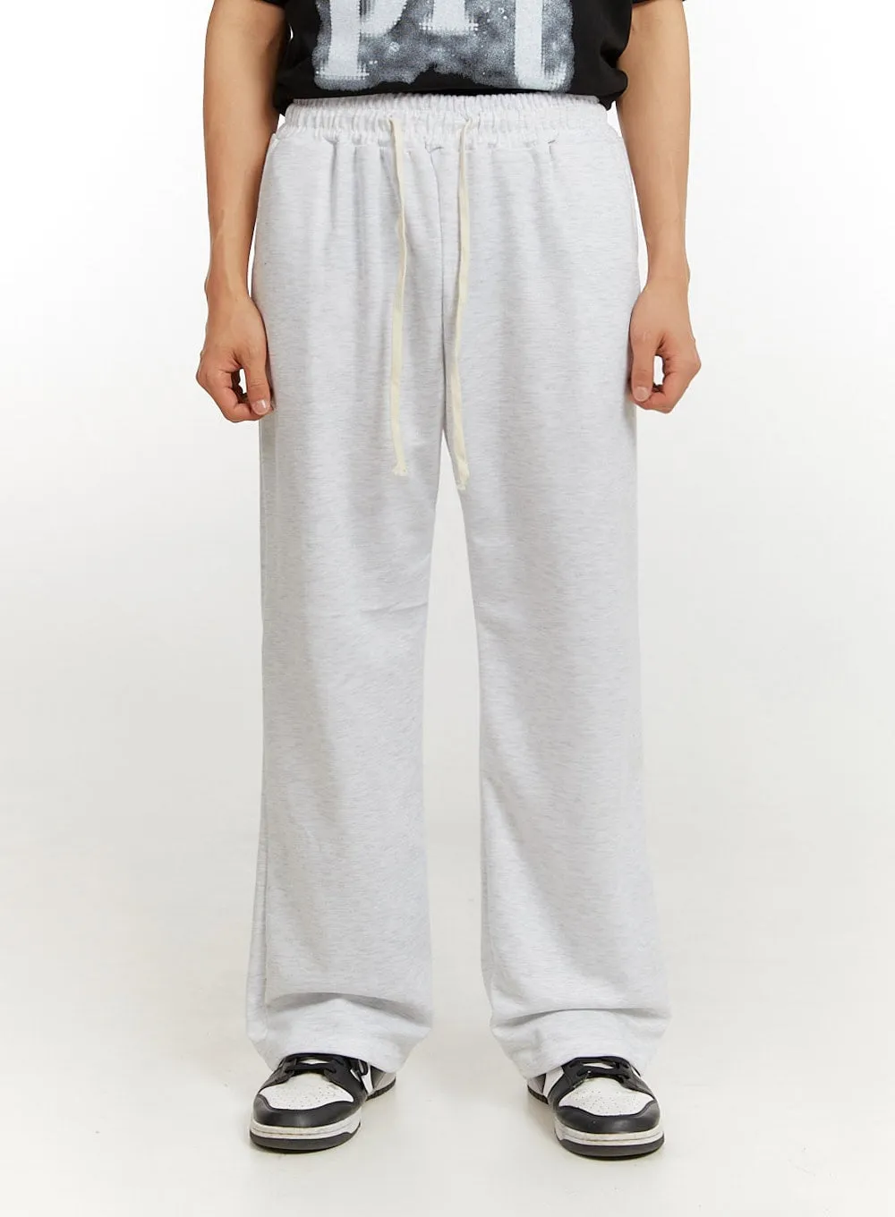 Men's Solid Sweatpants (White) IU427