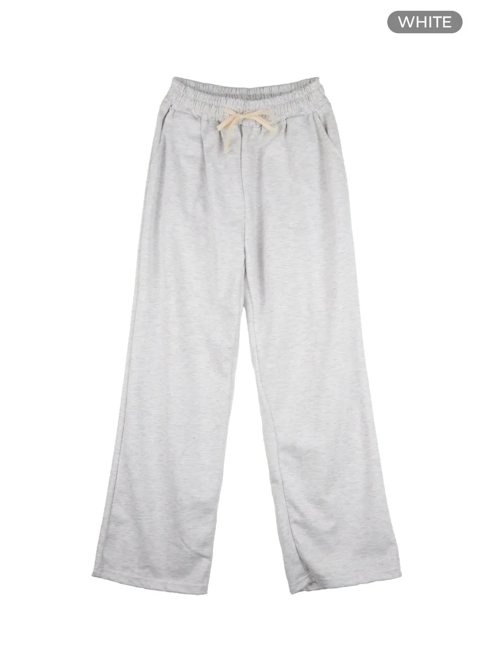 Men's Solid Sweatpants (White) IU427