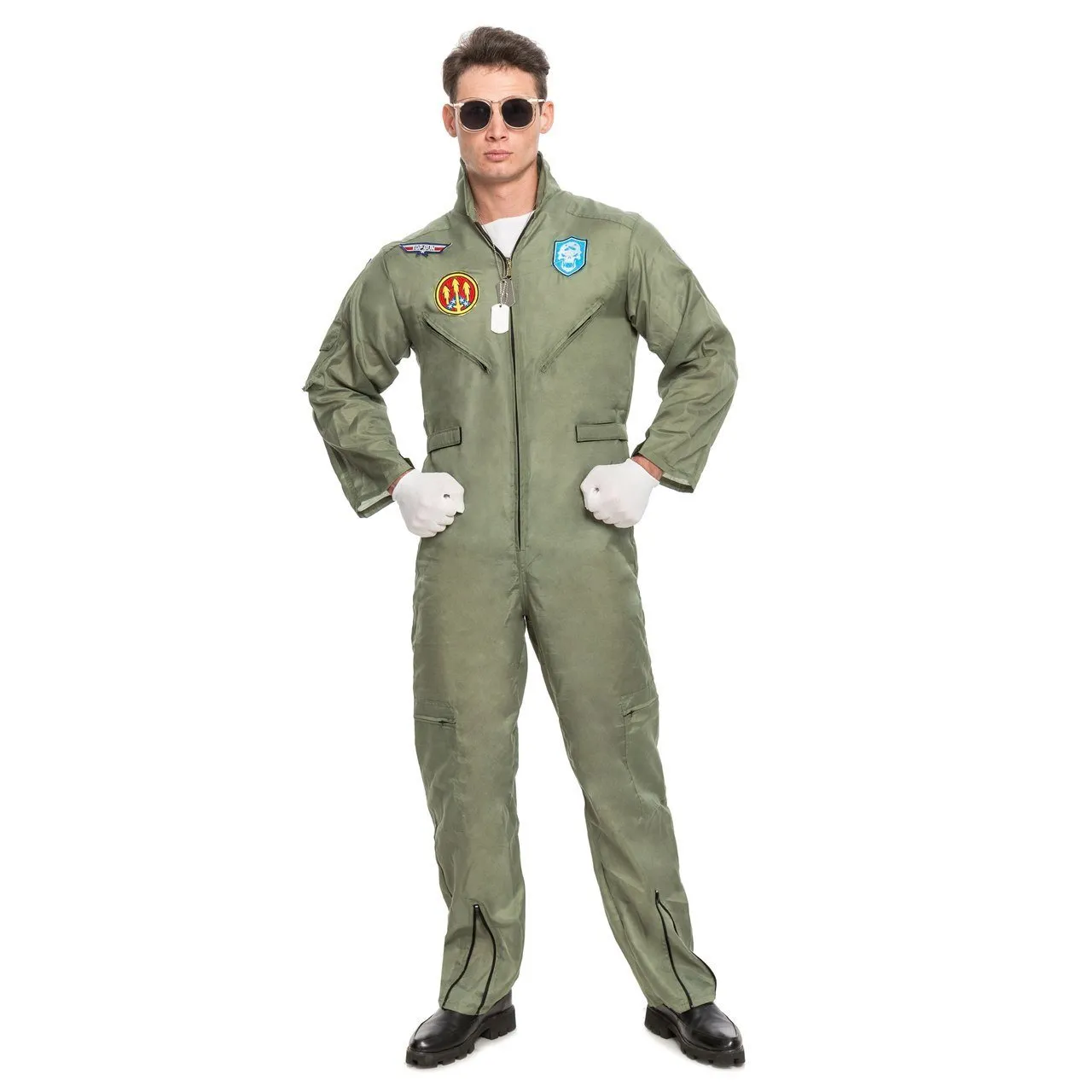 Military Fighter Pilot Costume with Accessories - Adult