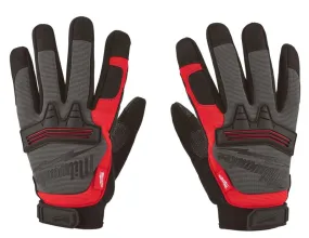 Milwaukee 48-22-8732 Multi-Purpose Work Gloves, Unisex, L, 7.53 to 7.73 in L, Hook-and-Loop Cuff, Leather, Black/Red :CD: QUANTITY: 1