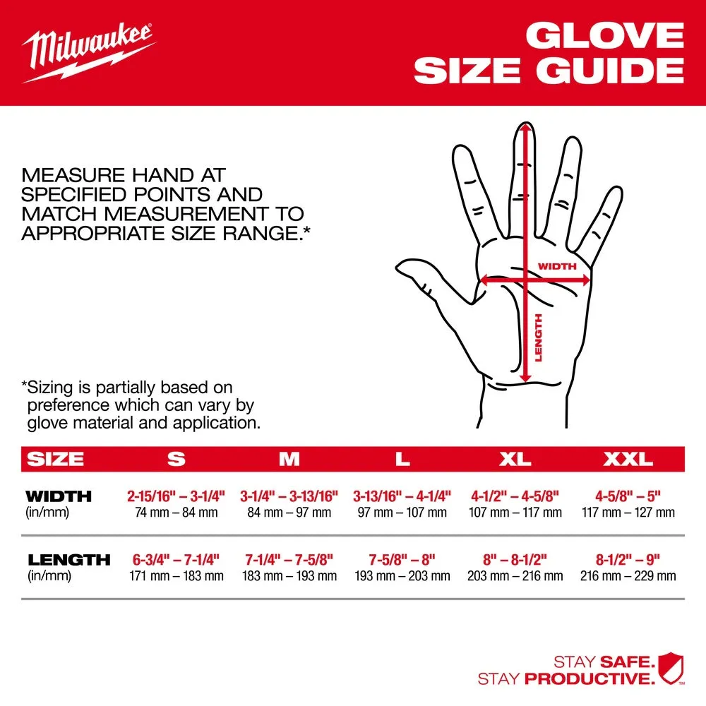 Milwaukee 48-73-8921 High Visibility Cut Level 2 Polyurethane Dipped Safety Gloves - Medium