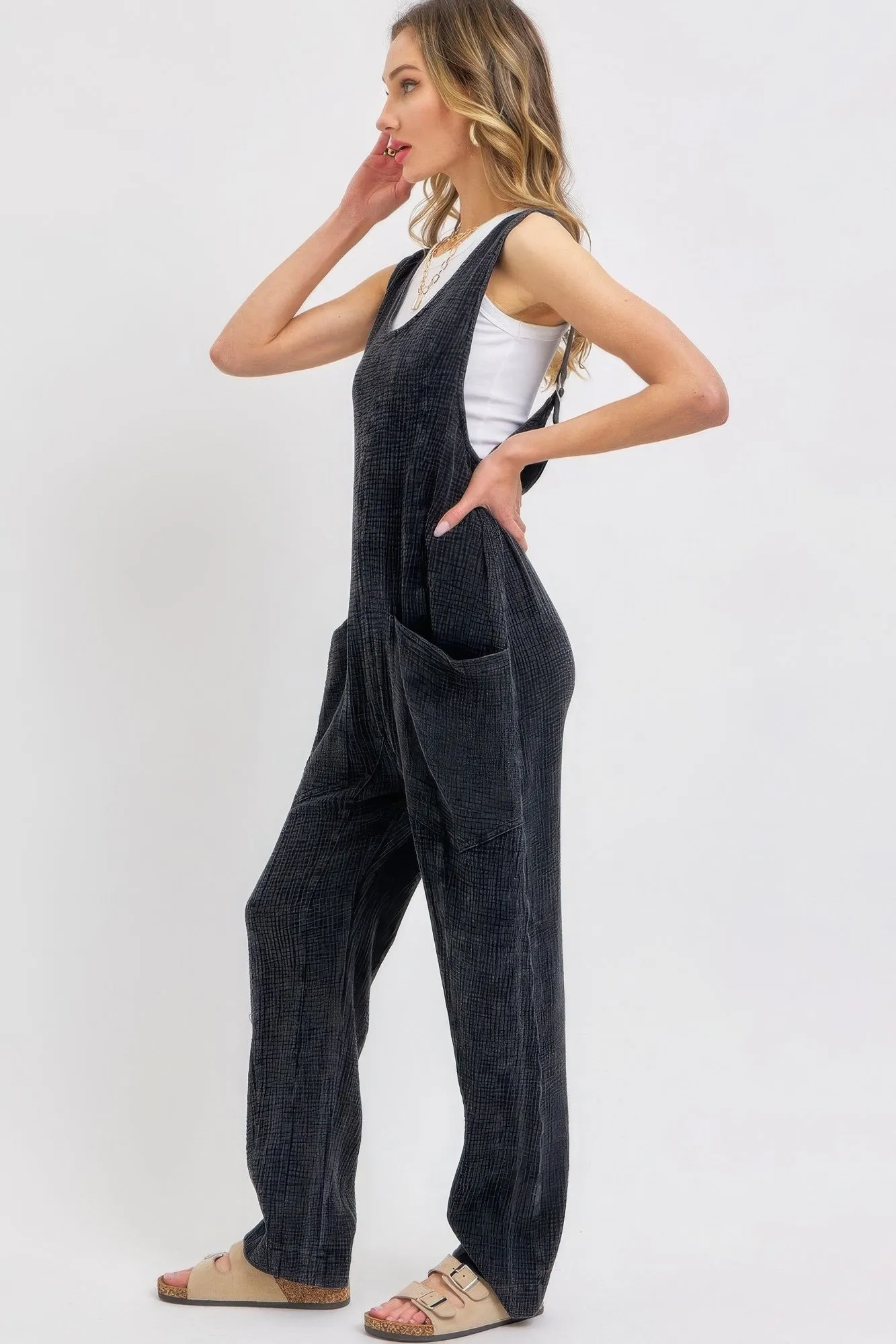 Mineral Washed Summer Jumpsuit