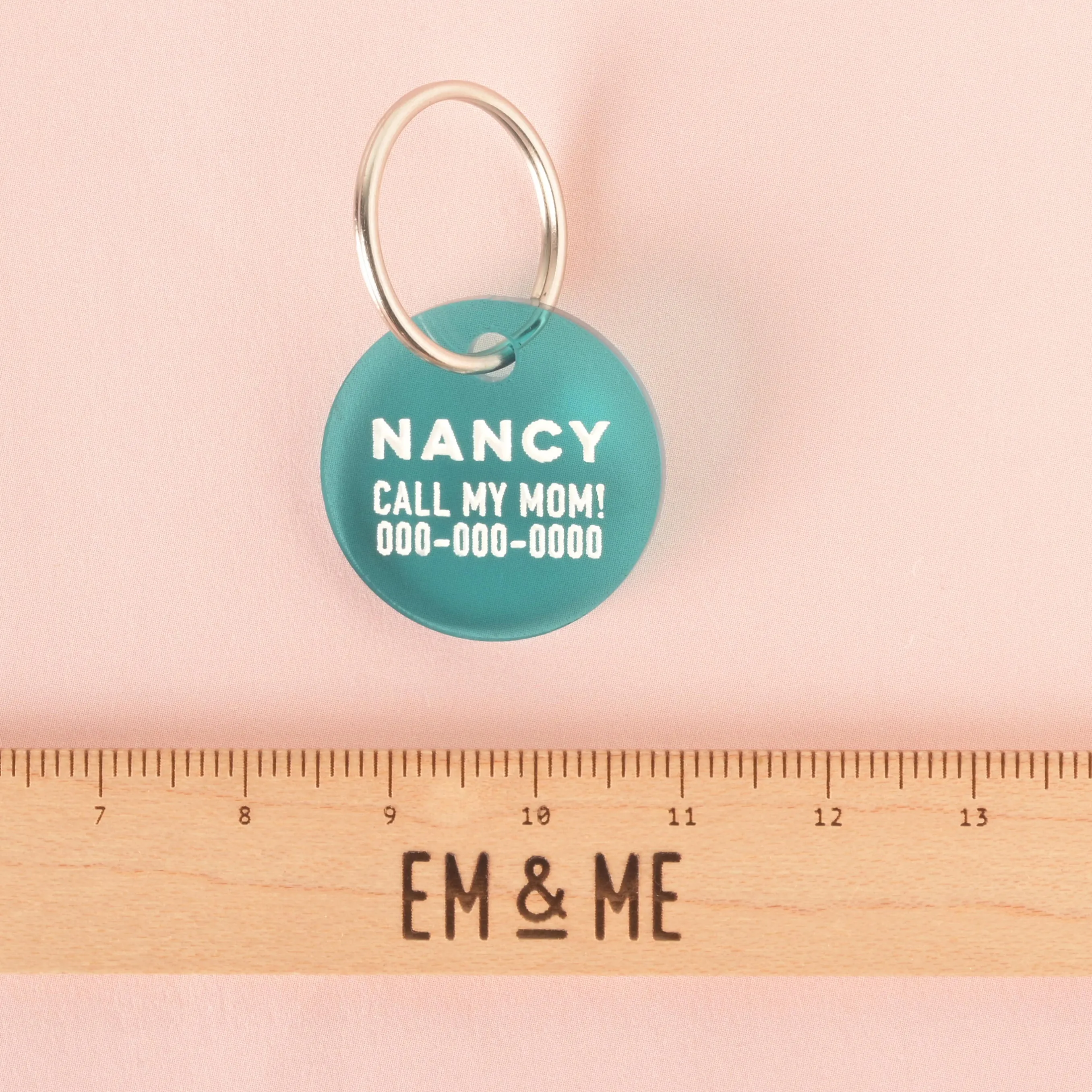 Minimal Small Circle Personalized Pet Tag