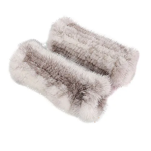 Mink fur half-finger gloves warm fur winter ladies cute all-match fingerless wristbands