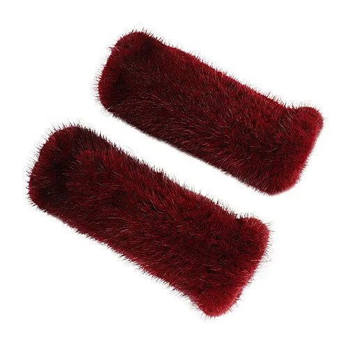 Mink fur half-finger gloves warm fur winter ladies cute all-match fingerless wristbands