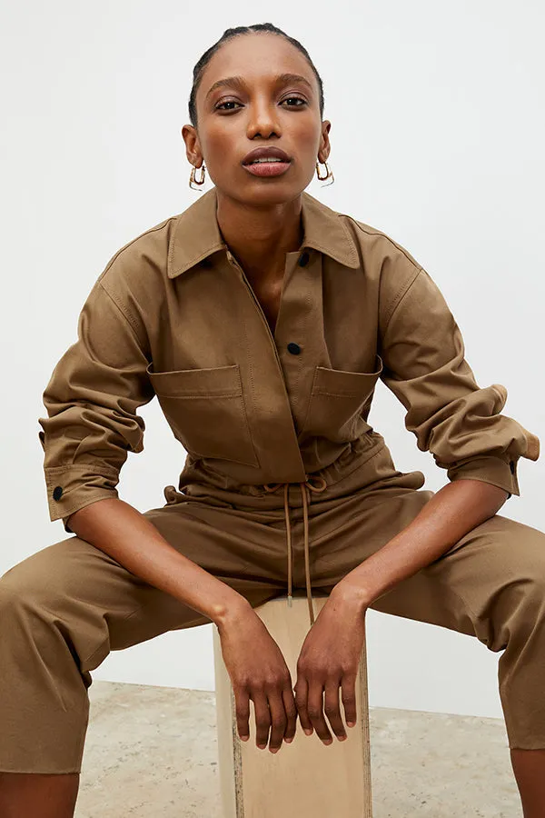 M.M. LAFLEUR - Carr Jumpsuit - Eco Chino :: Sepia