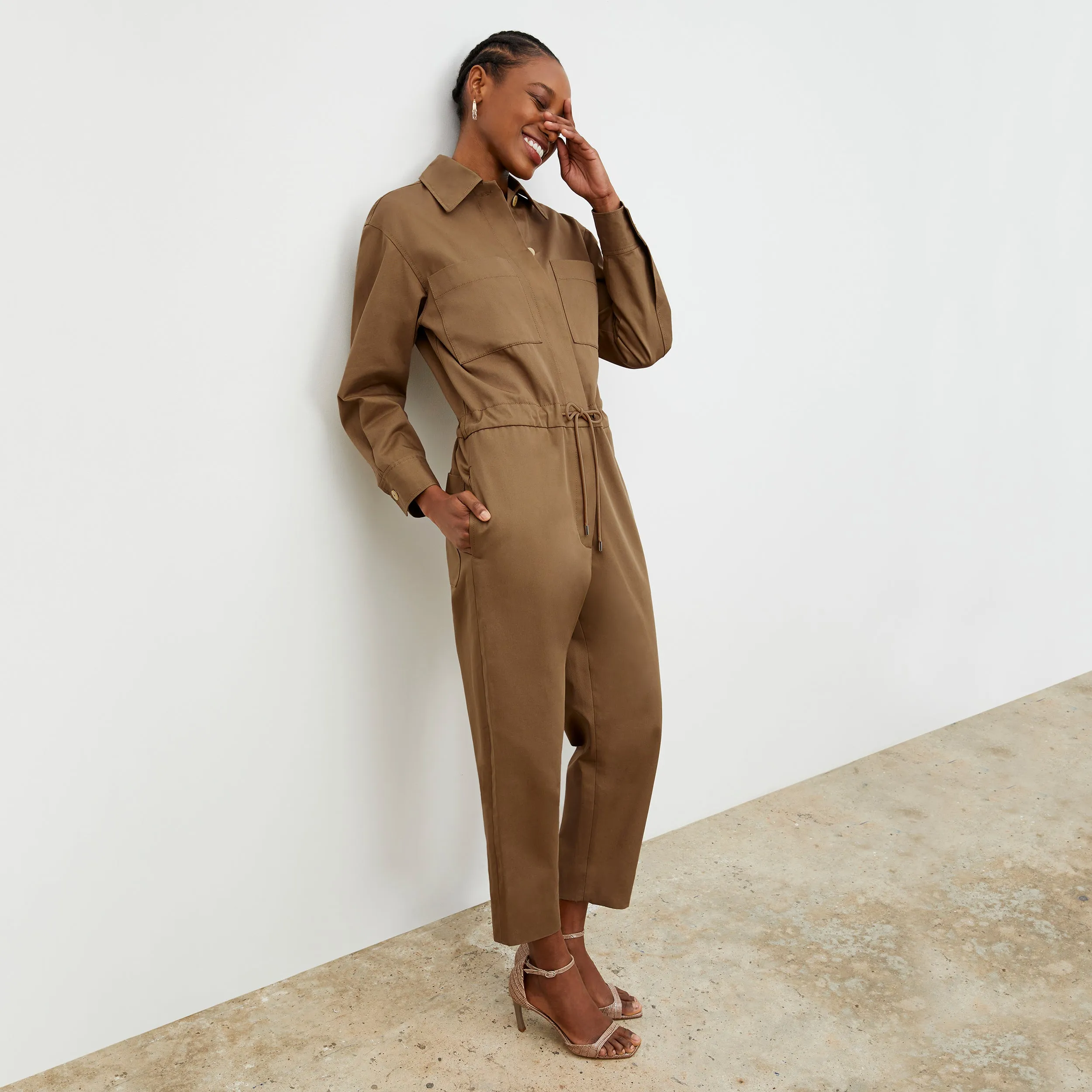 M.M. LAFLEUR - Carr Jumpsuit - Eco Chino :: Sepia