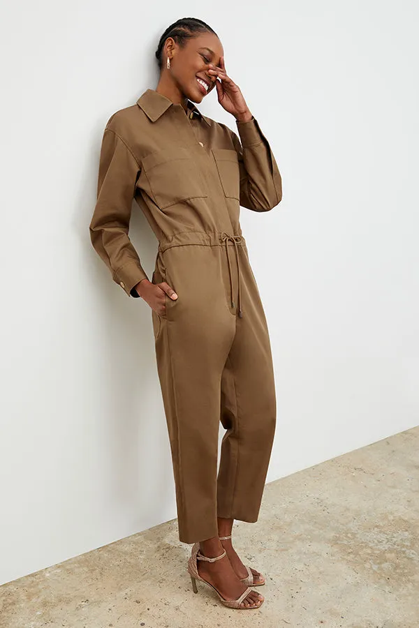 M.M. LAFLEUR - Carr Jumpsuit - Eco Chino :: Sepia