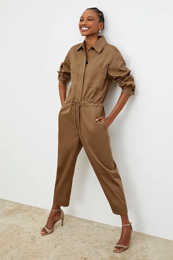 M.M. LAFLEUR - Carr Jumpsuit - Eco Chino :: Sepia