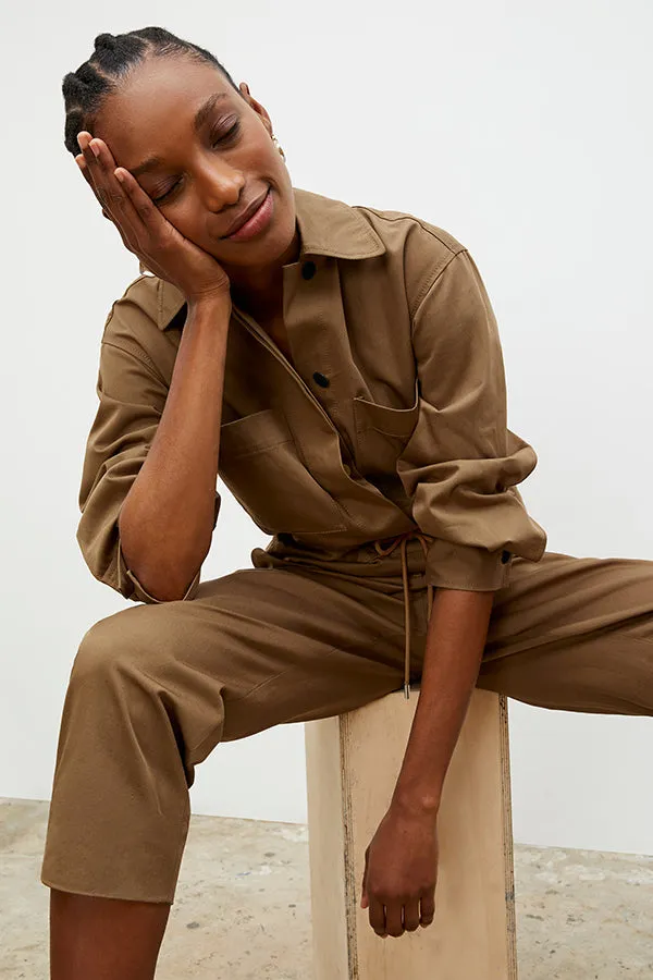 M.M. LAFLEUR - Carr Jumpsuit - Eco Chino :: Sepia