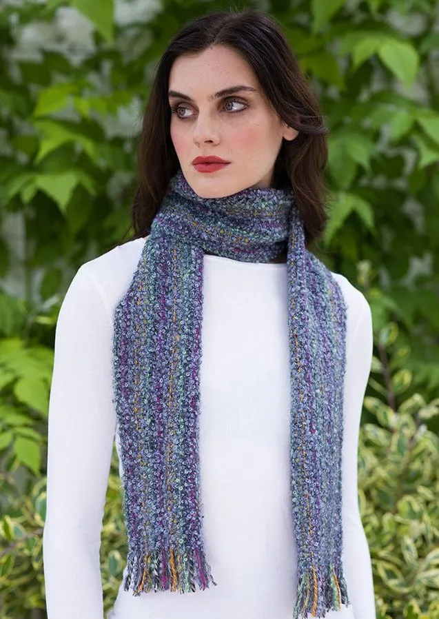 Mucros Mohair Scarf | Purple Mix