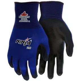 N9696S MCR Safety Ninja Gloves, Small, Nylon, Black, Knit Wrist Cuff