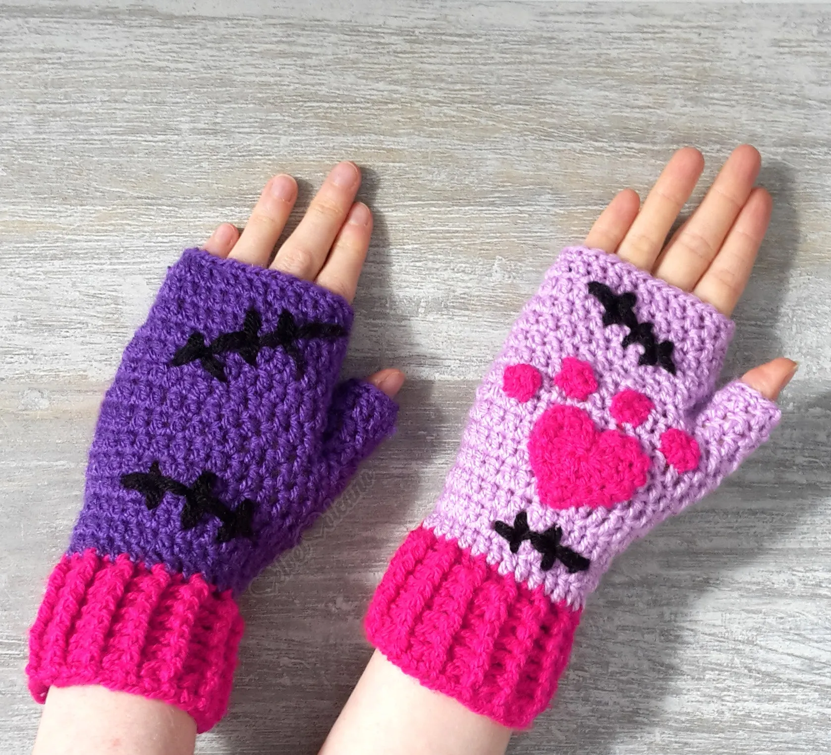 NecroKitty Fingerless Gloves