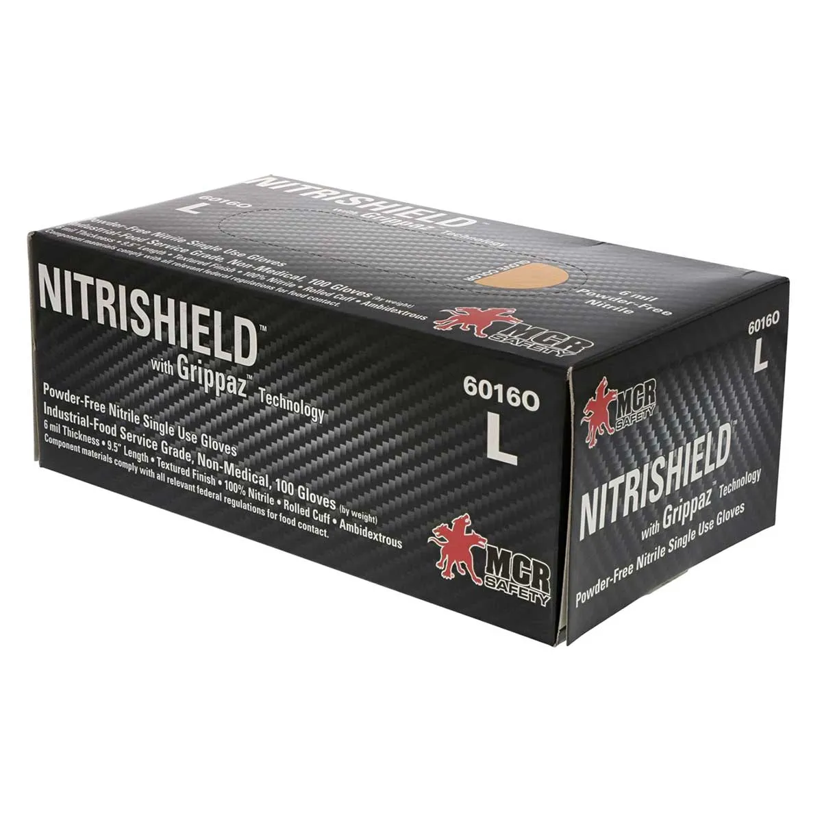 NitrileShield with Grippaz 6-mil Orange Nitrile Gloves