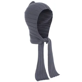 Nui Organics Merino Wool Hooded Scarf - Silver