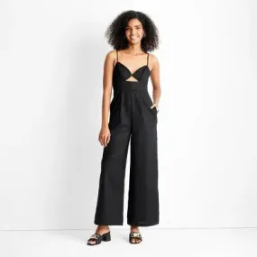 Open Box - Future Collective Jenny K Lopez Strappy Cut-Out Wide Leg Jumpsuit