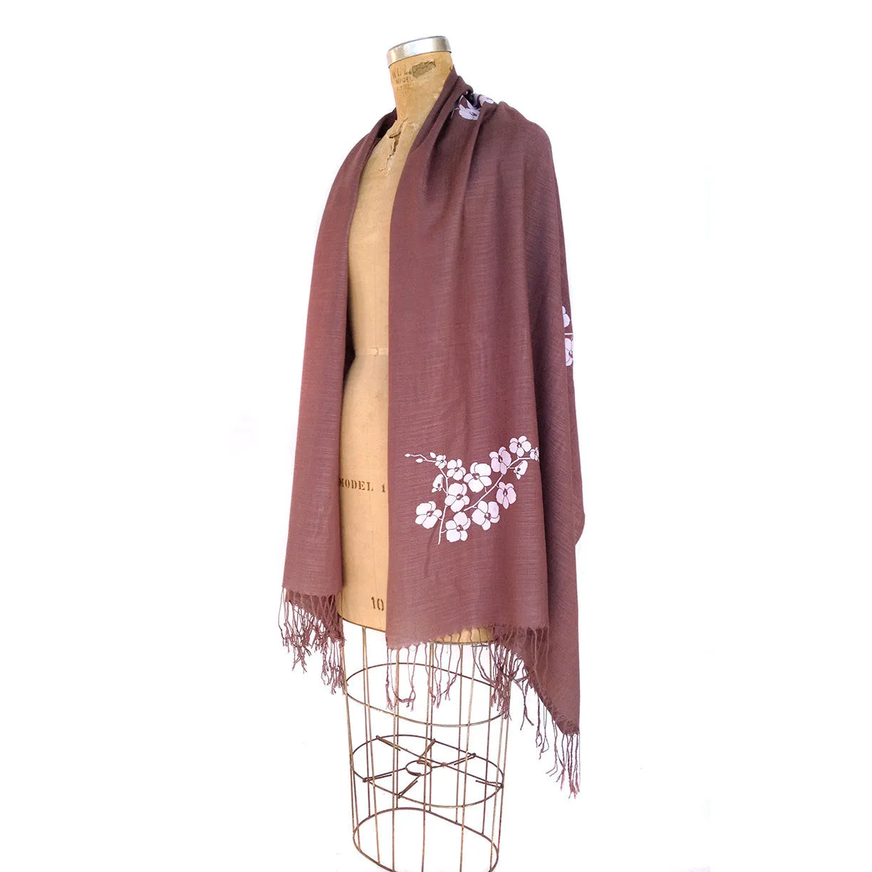 Orchid Linen Weave Pashmina