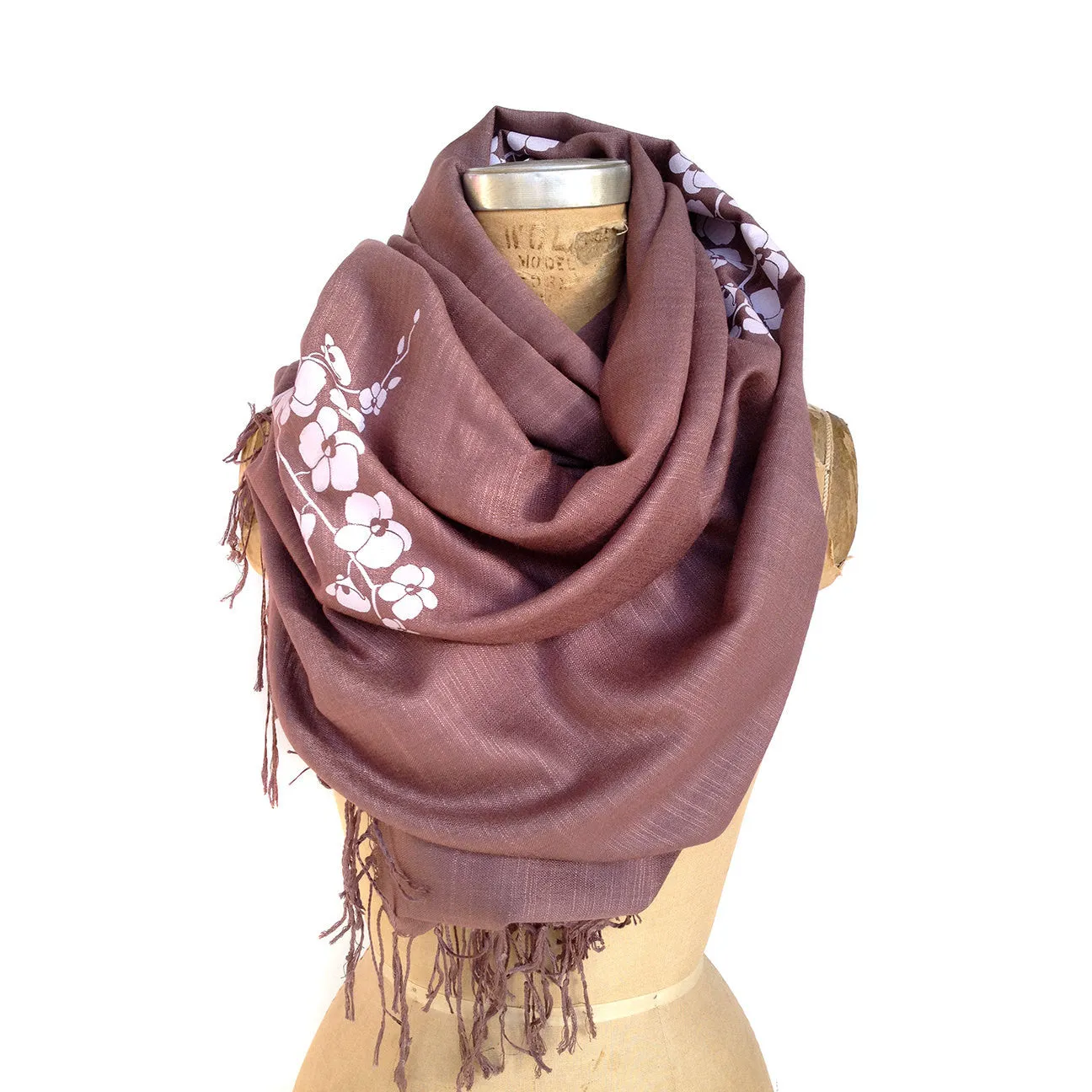 Orchid Linen Weave Pashmina