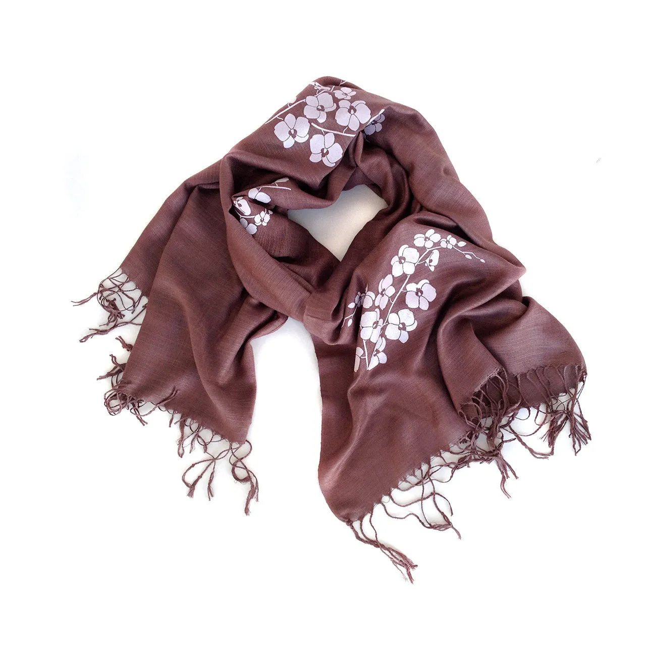 Orchid Linen Weave Pashmina