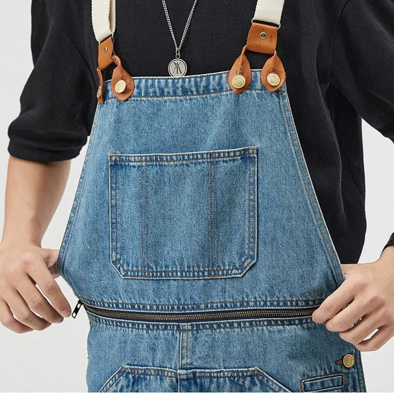 Pockets Cargo Jeans Denim Jumpsuit