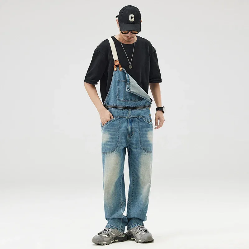 Pockets Cargo Jeans Denim Jumpsuit