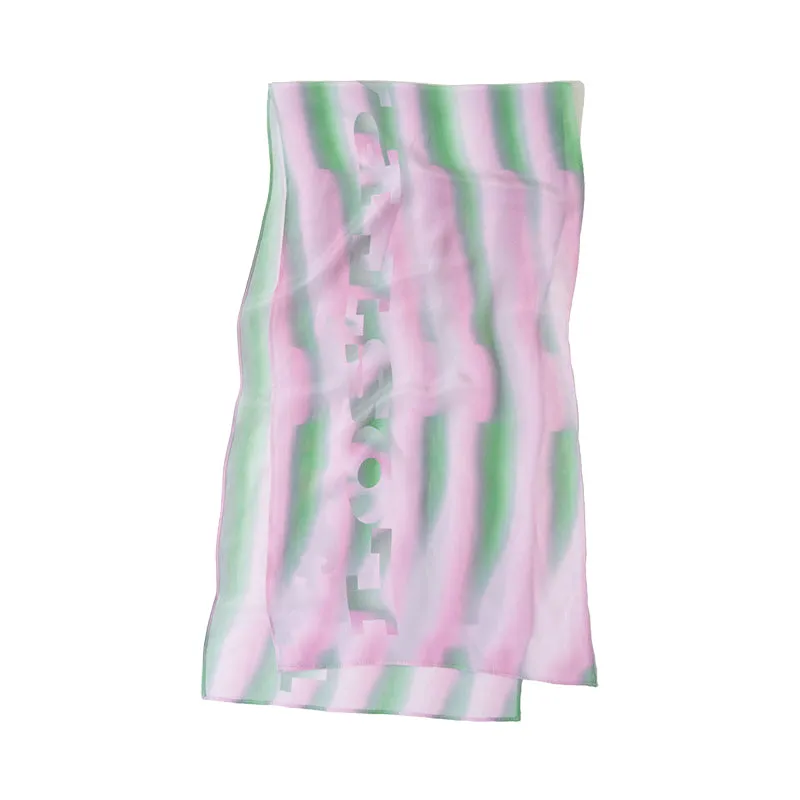 "Day Dream" Silk Long Scarf - Pink