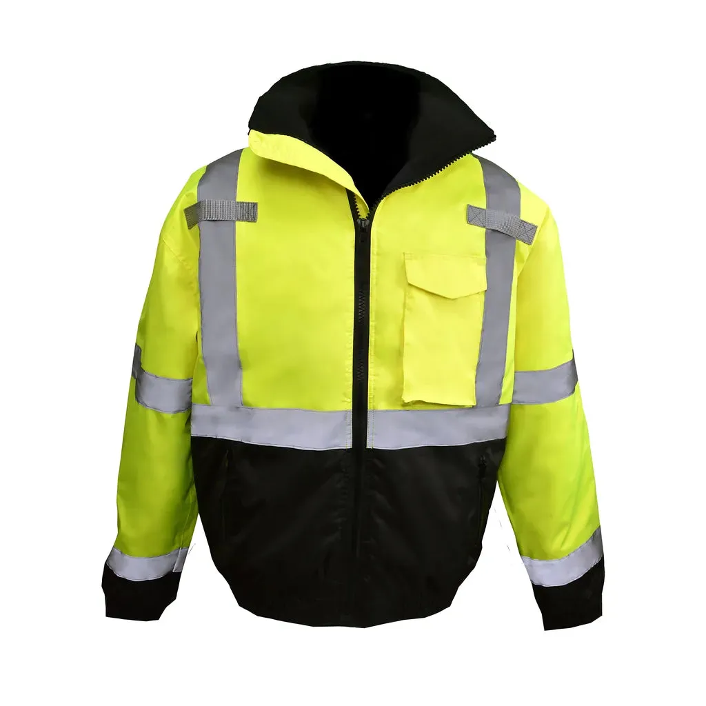 Radians SJ11QB Class3 High Visibility Weatherproof Bomber Jacket with Quilted Built-in Liner