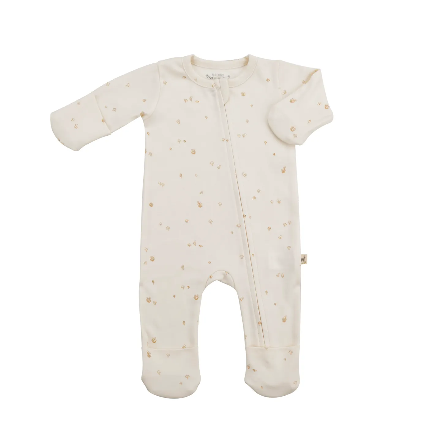 Red Caribou Babies Zipper Jumpsuit