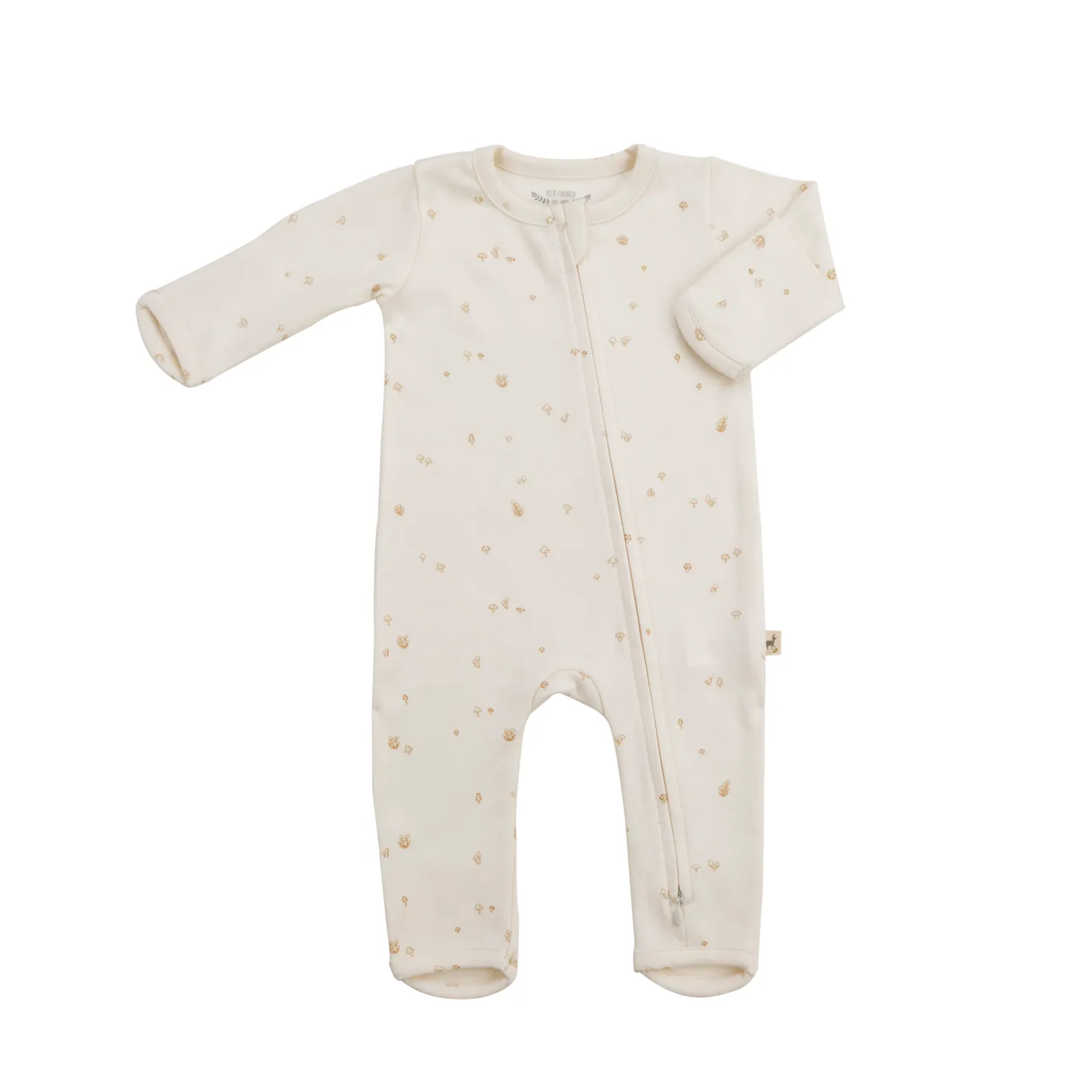 Red Caribou Babies Zipper Jumpsuit