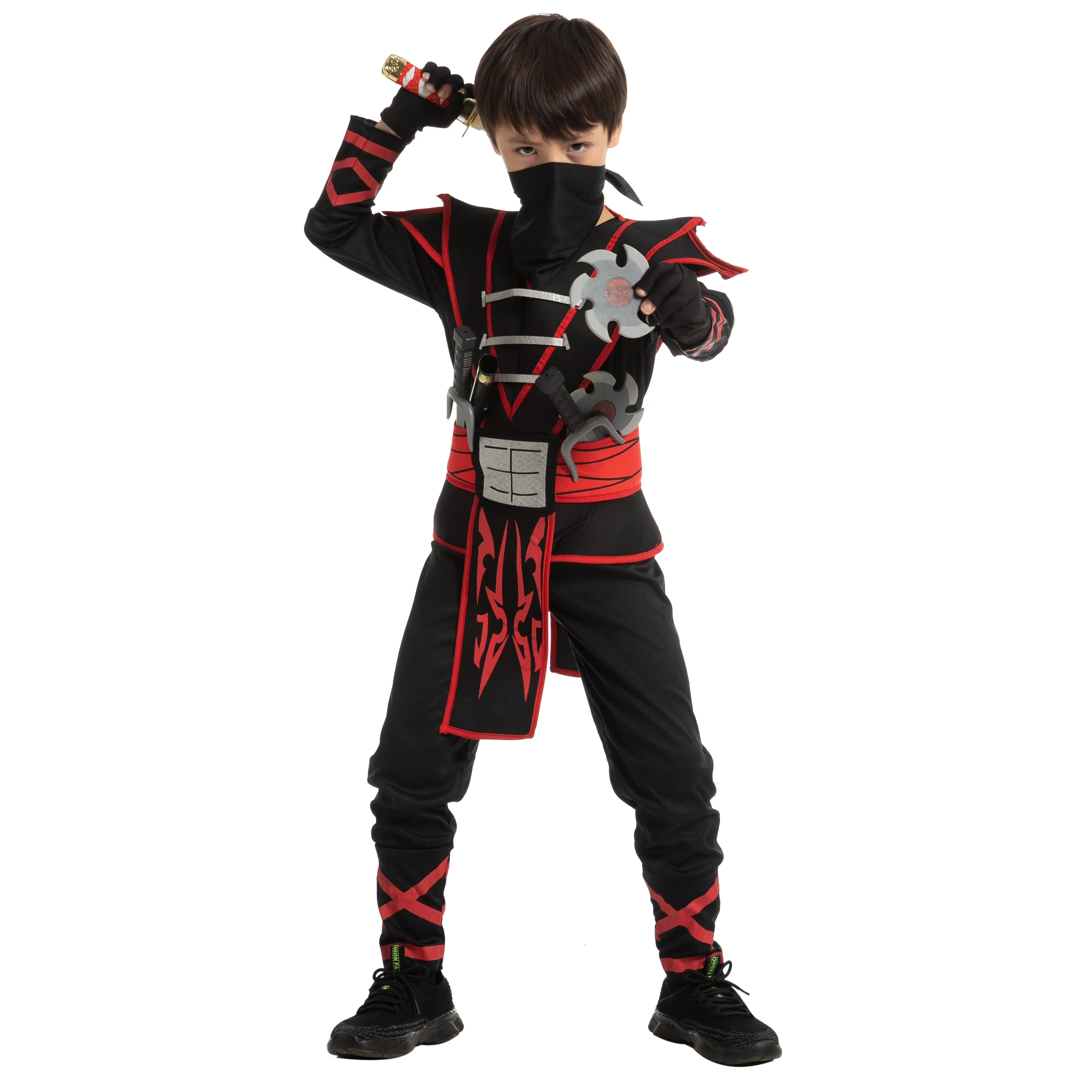 Red Samurai Ninja Costume For Role Play Cosplay - Child