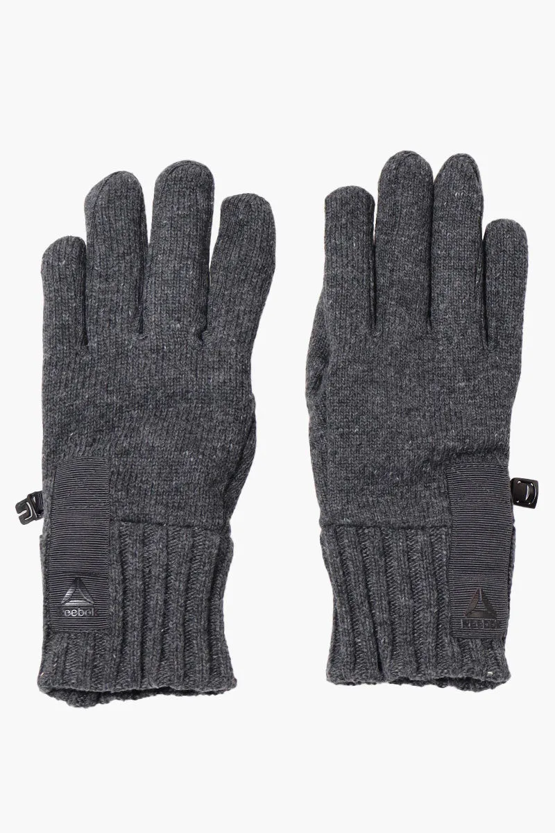 Reebok Ribbed Touch Screen Gloves - Grey