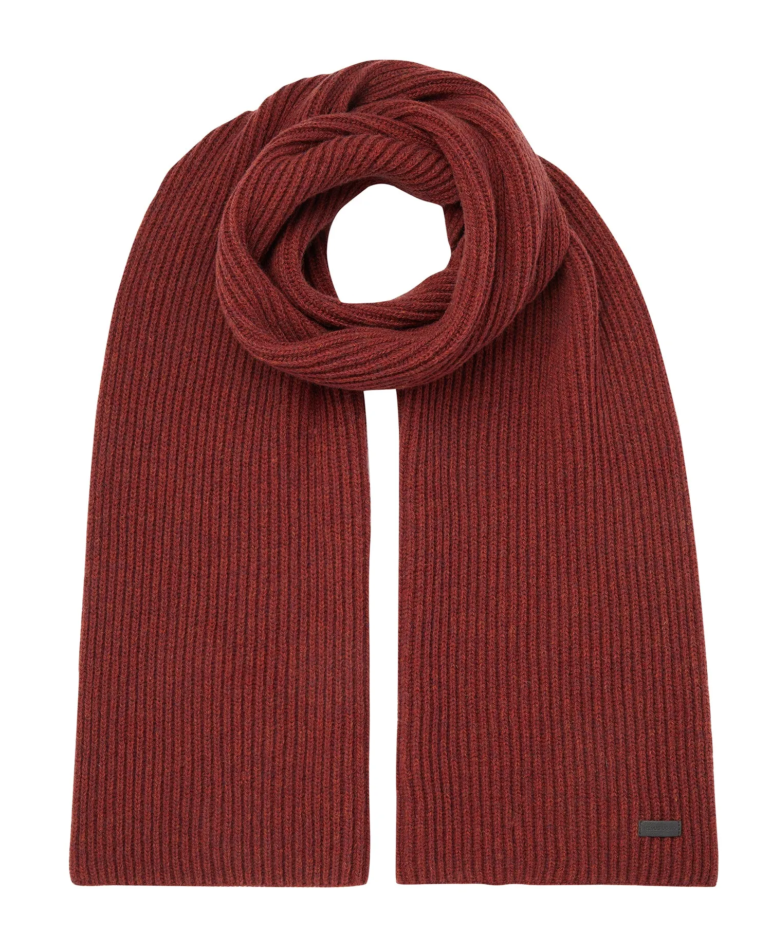 Rib-Knit Wool Rich Scarf